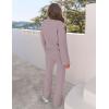 MEROKEETY Women’s Lounge Sets 2026 Fall Fashion 2 Piece Outfits Sweater Pajama Set Fuzzy Loungewear Matching Winter Clothes(Taro)