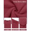 MEROKEETY Women’s Lounge Sets 2026 Fall Fashion 2 Piece Outfits Sweater Pajama Set Fuzzy Loungewear Matching Winter Clothes(Wine)
