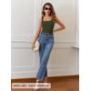 MEROKEETY Women’s Ribbed Knit Tank Tops 2026 Square Neck Sleeveless Summer Basic Shirts Sweater Vest(Armygreen)