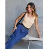 MEROKEETY Women’s Ribbed Knit Tank Tops 2026 Square Neck Sleeveless Summer Basic Shirts Sweater Vest(Beige)