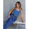 MEROKEETY Women’s Ribbed Knit Tank Tops 2026 Square Neck Sleeveless Summer Basic Shirts Sweater Vest(Blue)