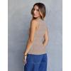 MEROKEETY Women’s Ribbed Knit Tank Tops 2026 Square Neck Sleeveless Summer Basic Shirts Sweater Vest(Cashmere)