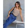 MEROKEETY Women’s Ribbed Knit Tank Tops 2026 Square Neck Sleeveless Summer Basic Shirts Sweater Vest(Cashmere)