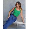 MEROKEETY Women’s Ribbed Knit Tank Tops 2026 Square Neck Sleeveless Summer Basic Shirts Sweater Vest(Grassgreen)