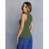 MEROKEETY Women’s Ribbed Knit Tank Tops 2026 Square Neck Sleeveless Summer Basic Shirts Sweater Vest(Green)