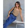 MEROKEETY Women’s Ribbed Knit Tank Tops 2026 Square Neck Sleeveless Summer Basic Shirts Sweater Vest(Khaki)