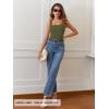 MEROKEETY Women’s Ribbed Knit Tank Tops 2026 Square Neck Sleeveless Summer Basic Shirts Sweater Vest(Olive)
