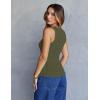 MEROKEETY Women’s Ribbed Knit Tank Tops 2026 Square Neck Sleeveless Summer Basic Shirts Sweater Vest(Olive)