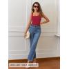 MEROKEETY Women’s Ribbed Knit Tank Tops 2026 Square Neck Sleeveless Summer Basic Shirts Sweater Vest(Red)