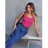MEROKEETY Women’s Ribbed Knit Tank Tops 2026 Square Neck Sleeveless Summer Basic Shirts Sweater Vest(Rose)