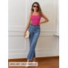 MEROKEETY Women’s Ribbed Knit Tank Tops 2026 Square Neck Sleeveless Summer Basic Shirts Sweater Vest(Rose)