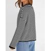 MEROKEETY Womens Striped Cardigan Sweaters 2026 Button Lightweight Long Sleeve Loose Knit Fall Sweater Clothes(Black)