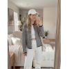 MEROKEETY Womens Striped Cardigan Sweaters 2026 Button Lightweight Long Sleeve Loose Knit Fall Sweater Clothes(Black)