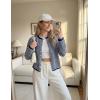 MEROKEETY Womens Striped Cardigan Sweaters 2026 Button Lightweight Long Sleeve Loose Knit Fall Sweater Clothes(Navy)