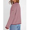 MEROKEETY Womens Striped Cardigan Sweaters 2026 Button Lightweight Long Sleeve Loose Knit Fall Sweater Clothes(Red)
