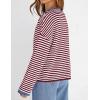 MEROKEETY Womens Striped Cardigan Sweaters 2026 Button Lightweight Long Sleeve Loose Knit Fall Sweater Clothes(Wineblue)