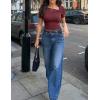 MEROKEETY Women’s Summer Asymmetrical Short Sleeve Tops 2026 Casual Dressy Ruched Fitted Y2K Going Out Date Night T Shirts(Wine)