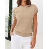 MEROKEETY Women’s Summer Short Sleeve Sweater Vest Flower Knit Loose Pullover Tank Tops 2026 Trendy Spring Cute Clothing(Apricot)