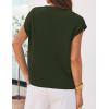 MEROKEETY Women’s Summer Short Sleeve Sweater Vest Flower Knit Loose Pullover Tank Tops 2026 Trendy Spring Cute Clothing(Army Green)