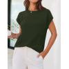 MEROKEETY Women’s Summer Short Sleeve Sweater Vest Flower Knit Loose Pullover Tank Tops 2026 Trendy Spring Cute Clothing(Army Green)