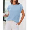 MEROKEETY Women’s Summer Short Sleeve Sweater Vest Flower Knit Loose Pullover Tank Tops 2026 Trendy Spring Cute Clothing(Blue)