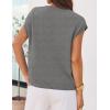 MEROKEETY Women’s Summer Short Sleeve Sweater Vest Flower Knit Loose Pullover Tank Tops 2026 Trendy Spring Cute Clothing(Grey)