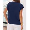 MEROKEETY Women’s Summer Short Sleeve Sweater Vest Flower Knit Loose Pullover Tank Tops 2026 Trendy Spring Cute Clothing(Navy)