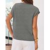 MEROKEETY Women’s Summer Short Sleeve Sweater Vest Flower Knit Loose Pullover Tank Tops 2026 Trendy Spring Cute Clothing(Solid Grey)
