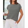 MEROKEETY Women’s Summer Short Sleeve Sweater Vest Flower Knit Loose Pullover Tank Tops 2026 Trendy Spring Cute Clothing(Solid Grey)