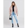 MEROKEETY Women’s Winter Puffer Jacket Long Sleeve Short Warm Quilted Baggy Coats 2025 Outerwear(Pink)