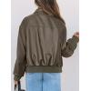 MEROKEETY Women’s Winter Spring Oversized Faux Leather Jacket 2026 Fall Zip Up Motorcycle Coats Fashion Outfits Clothes(Armygreen)
