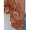 MEROKEETY Women’s Winter Spring Oversized Faux Leather Jacket 2026 Fall Zip Up Motorcycle Coats Fashion Outfits Clothes(Caramel)