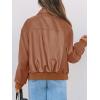 MEROKEETY Women’s Winter Spring Oversized Faux Leather Jacket 2026 Fall Zip Up Motorcycle Coats Fashion Outfits Clothes(Caramel)