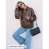 MEROKEETY Women’s Winter Spring Oversized Faux Leather Jacket 2026 Fall Zip Up Motorcycle Coats Fashion Outfits Clothes(Coffee)
