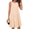 MEROKEETY Summer Spring Sun Dress for Women 2026 Beach Vacation Casual Sundress Sleeveless Tank Dresses Resort Cruise Wear(Apricot)