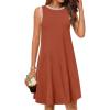 MEROKEETY Summer Spring Sun Dress for Women 2026 Beach Vacation Casual Sundress Sleeveless Tank Dresses Resort Cruise Wear(Caramel)