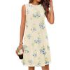 MEROKEETY Summer Spring Sun Dress for Women 2026 Beach Vacation Casual Sundress Sleeveless Tank Dresses Resort Cruise Wear(Floral1)