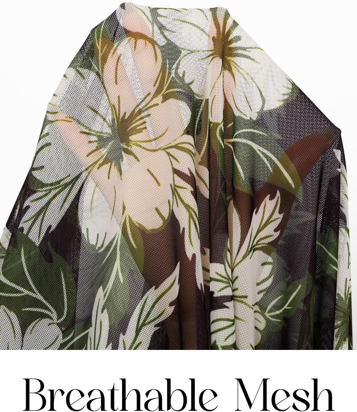 imageMEROKEETY Womens 2025 Summer Floral Midi Dress Casual Flowy Mesh Boho Vacation Beach SundressBlack
