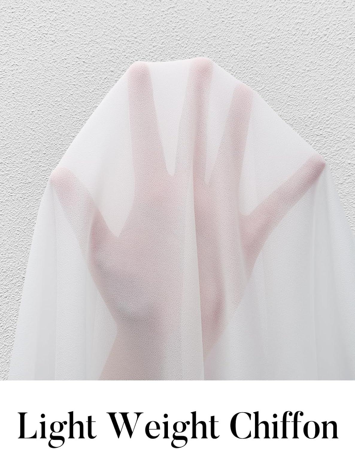 imageMEROKEETY Womens Summer Lightweight Sheer Shrugs Tie Front Chiffon Cardigan Cover Up Shawls for Evening DressesWhite