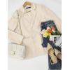 MEROKEETY Blazers for Women Business Casual 2025 Fall Oversized Long Sleeve Lapel Suit Jacket Work Office Blazer(Apricot)