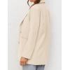 MEROKEETY Blazers for Women Business Casual 2025 Fall Oversized Long Sleeve Lapel Suit Jacket Work Office Blazer(Apricot)