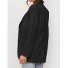MEROKEETY Blazers for Women Business Casual 2025 Fall Oversized Long Sleeve Lapel Suit Jacket Work Office Blazer(Black)