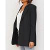 MEROKEETY Blazers for Women Business Casual 2025 Fall Oversized Long Sleeve Lapel Suit Jacket Work Office Blazer(Black)