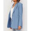 MEROKEETY Blazers for Women Business Casual 2025 Fall Oversized Long Sleeve Lapel Suit Jacket Work Office Blazer(Dusty Blue)