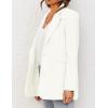 MEROKEETY Blazers for Women Business Casual 2025 Fall Oversized Long Sleeve Lapel Suit Jacket Work Office Blazer(Ivory)