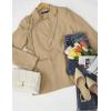 MEROKEETY Blazers for Women Business Casual 2025 Fall Oversized Long Sleeve Lapel Suit Jacket Work Office Blazer(Khaki)