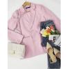MEROKEETY Blazers for Women Business Casual 2025 Fall Oversized Long Sleeve Lapel Suit Jacket Work Office Blazer(Pink)