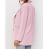 MEROKEETY Blazers for Women Business Casual 2025 Fall Oversized Long Sleeve Lapel Suit Jacket Work Office Blazer(Pink)