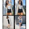 MEROKEETY Long Cardigans for Women 2026 Fall Winter Hooded Long Sleeve Open Front Sweaters with Pockets(Beige)