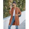 MEROKEETY Long Cardigans for Women 2026 Fall Winter Hooded Long Sleeve Open Front Sweaters with Pockets(Caramel)